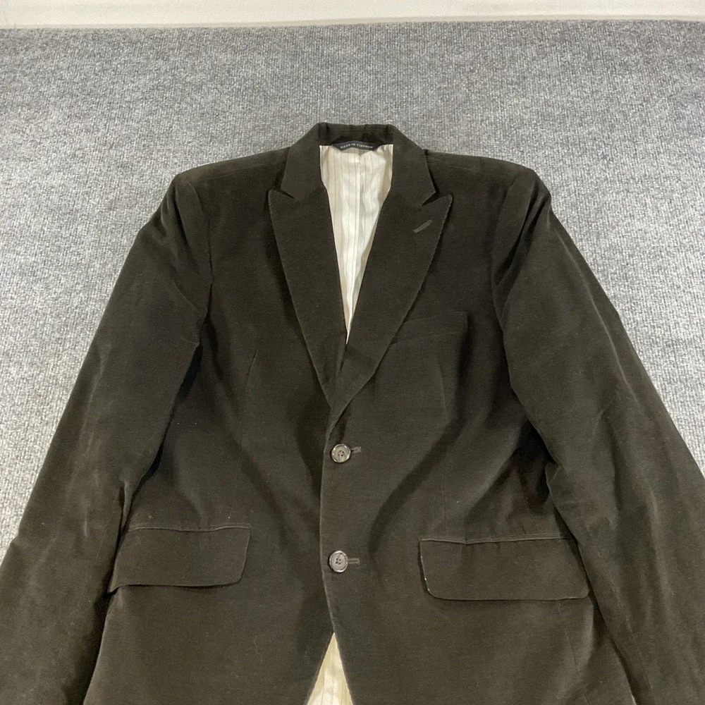 Banana Republic Tailored Fit Sport Coat Blazer Mens 38S Black 2 Button Jacket
